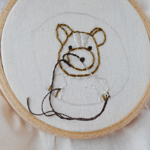 Stitching embroidered portrait pillow of Josie Chipmunk