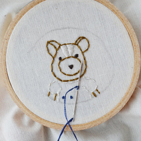 Stitching embroidered portrait pillow of Josie Chipmunk